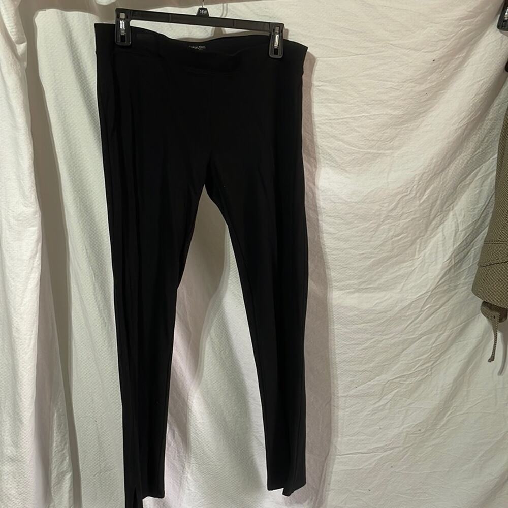 Calvin Klein 1x performance black leggings Euc athletic pull on style elastic